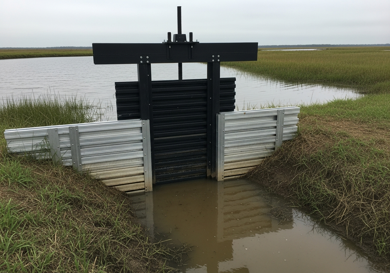 Flashboard Riser System Enzor Construction | Duck Impoundment & Waterfowl Habitat Contractor